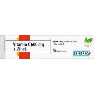Generica Vitamin C 600 mg + Zinok 20 šumivých tabliet vyobraziť