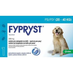 Fypryst Psy 20-40 kg Roztok na kvapkanie na kožu pre psov 1 ks vyobraziť