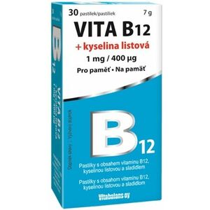 Vitabalans Oy VITA B12 + kyselina listová 30 pastiliek vyobraziť