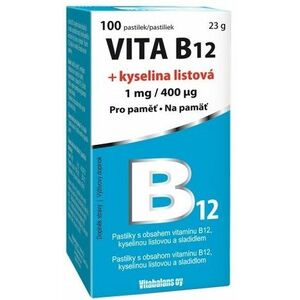 Vitabalans Oy Vitabalans VITA B12 + kyselina listová pastilky 100 pastiliek vyobraziť