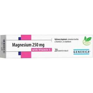 GENERICA Magnesium 250 mg + vitamín C 20 šumivých tabliet vyobraziť