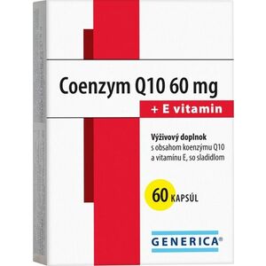 Generica COENZYM Q10 60 mg + E vitamin 60 kapsúl vyobraziť