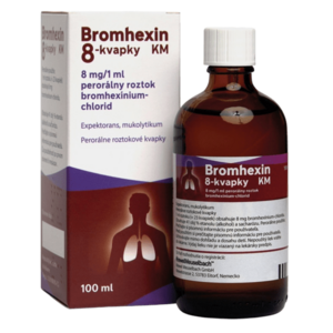 Bromhexin 8-Kvapky KM sol por 100 ml vyobraziť