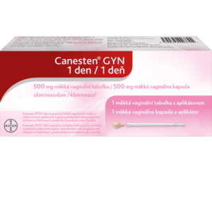 Canesten GYN 1 deň 500 mg, mäkká vaginálna kapsula 1 ks vyobraziť