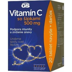 GS Vitamín C500 + šípky - darčekové balenie 120 tabliet vyobraziť