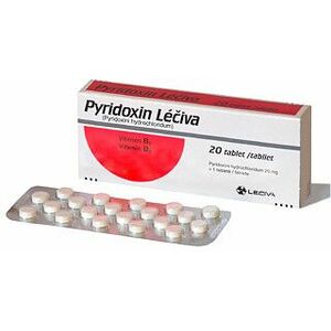 Pyridoxin 20 mg 20 tabliet vyobraziť