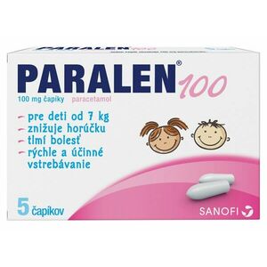 Paralen 100 mg 5 čapíkov vyobraziť