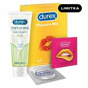 DUREX Pleasure mix 40 kusov + Naturals pure lubrikačný gél 100 ml ZADARMO vyobraziť