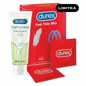 DUREX Feel thin mix 40 kusov + Naturals pure lubrikačný gel 100 ml ZADARMO vyobraziť