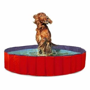 KARLIE FLAMINGO Skladací bazén pre psov modro-červený 120x30 cm vyobraziť