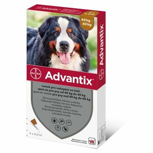 ADVANTIX Spot-on pre psov 40-60 kg 6 ml 4 pipety vyobraziť