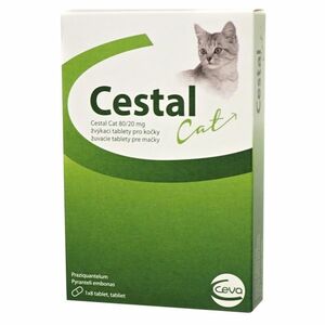 CESTAL CAT 80 mg/20 mg žuvacie tablety pre mačky 8 ks vyobraziť