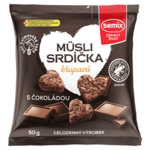 SEMIX Müsli srdiečka chrumkavé s čokoládou 50 g vyobraziť