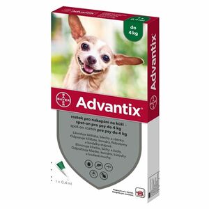 ADVANTIX Spot-on pre psov do 4 kg 0, 4 ml 1 pipeta vyobraziť