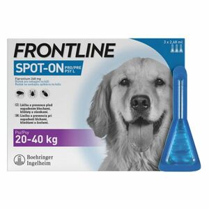 FRONTLINE Spot-On pre psy L (20-40 kg) 2, 68 ml 3 pipety vyobraziť