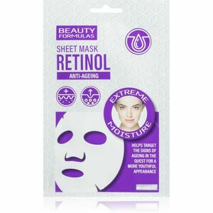Beauty Formulas Retinol plátenná maska proti starnutiu pleti 1 ks vyobraziť