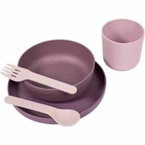 Bo Jungle Tableware Set jedálenská sada pre deti Pink/Purple 5 ks vyobraziť