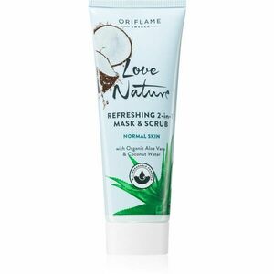 Oriflame Love Nature Aloe Vera & Coconut Water peeling a maska s osviežujúcim účinkom 75 ml vyobraziť