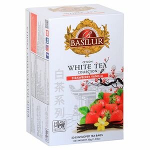 BASILUR White Tea Strawberry Vanilla biely čaj 20 vreciek vyobraziť