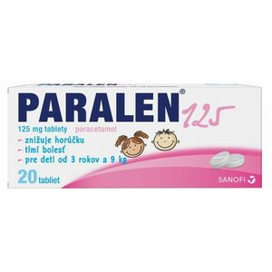 PARALEN pre deti 125 mg 20 tabliet vyobraziť