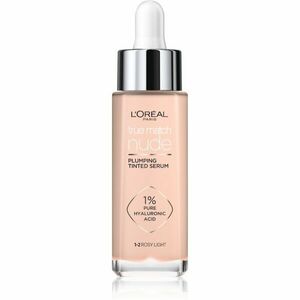 L’Oréal Paris True Match Nude Plumping Tinted Serum sérum pre zjednotenie farebného tónu pleti odtieň 1-2 Rosy Light 30 ml vyobraziť