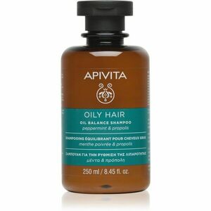 Apivita Oil Balance Shampoo Oily Hair hĺbkovo čistiaci šampón pre mastnú pokožku hlavy pre posilnenie a lesk vlasov 250 ml vyobraziť
