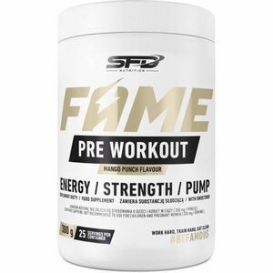 SFD Nutrition Fame Pre Workout podpora športového výkonu príchuť Mango Punch 300 g vyobraziť