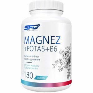 SFD Nutrition Magnesium + Potassium + B6 tablety na podporu činnosti nervovej sústavy 180 tbl vyobraziť