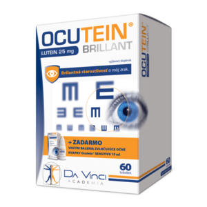 Ocutein BRILLANT Luteín 25 mg - DA VINCI 60 kapsúl + očné kvapky Sensitive 15 ml zadarmo vyobraziť