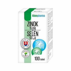 EdenPharma Zinok 15 mg + Selén 50 µg 100 tabliet vyobraziť