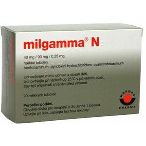 Milgamma N trojkombinacia vitaminov 20 kapsúl vyobraziť