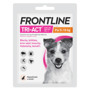 Frontline Tri-Act Spot-On pre psy S sol 1 ml vyobraziť