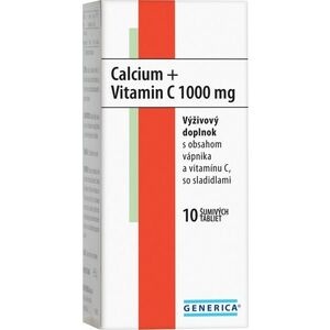 Generica Calcium + Vitamin C 1000 mg 10 šumivých tabliet vyobraziť