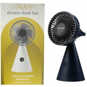 Vitammy Dream desk fan, USB mini stolný ventilátor, čierny vyobraziť