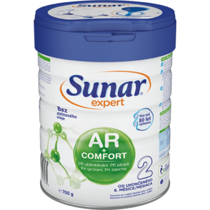 Sunar Expert AR+Comfort 2 pokračovacie dojčenské mlieko pri grckaní, zápche a kolikách 700 g vyobraziť