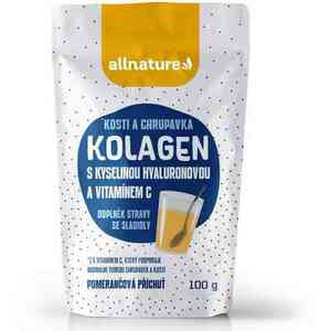 Allnature Kolagen s kyselinou hyaluronovou a vitamínem C - příchuť pomeranč vyobraziť