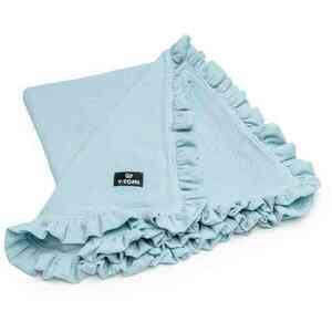 T-TOMI Mušelínová deka s volánkom Blue vyobraziť