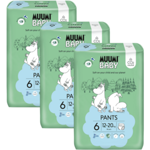 Muumi Baby Pants 6 Junior 12-20 kg, mesačné balenie nohavičkových eko plienok vyobraziť