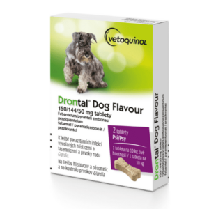 DRONTAL Dog flavour 150/144/50 mg tablety 2 tablety vyobraziť