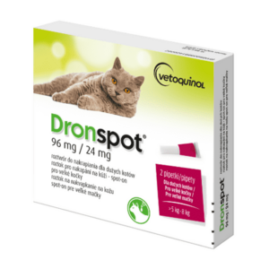 DRONSPOT 96 mg/24 mg spot-on pre veľké mačky 2 x 1, 12 ml vyobraziť