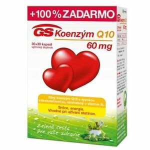 GS Koenzým Q10 60 mg s vitamínom B1 30 tabliet + 30 ZADARMO vyobraziť