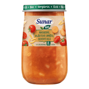 SUNAR Bio príkrm makaróny paradajková omáčka olivový olej 8m+ 190 g vyobraziť
