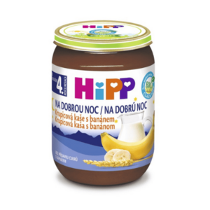 HIPP Bio kaša dobrú noc krupicová s banánom 190 g vyobraziť