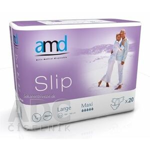 amd Slip Maxi Large inkontinenčné plienky, obvod bokov 100 - 160 cm, nasiakavosť 3700 ml, 1x20 ks vyobraziť