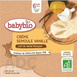 BabyBIO Krém vanilka krupička mliečna desiata (od ukonč. 6. mesiaca) 4x85 g vyobraziť