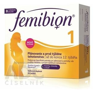 Femibion 1 Plánovanie a prvé týždne tehotenstva tbl (kys. listova + vitamíny, minerály) 1x56 ks vyobraziť