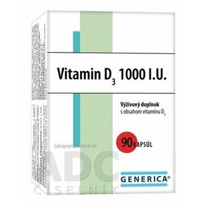GENERICA Vitamin D3 1000 I.U. cps 1x90 ks vyobraziť