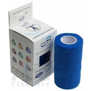 Kine-MAX Cohesive Elastic Bandage elastické samofixačné ovínadlo, 10cm x 4, 5m, modré 1x1 ks vyobraziť
