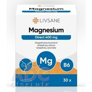 LIVSANE Magnézium Direct 400 mg prášok vo vrecúškach, grapefruitová príchuť, 1x30 ks vyobraziť