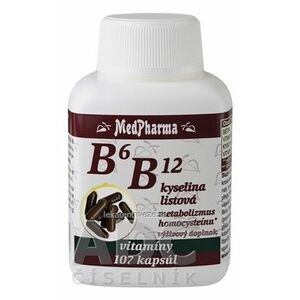 MedPharma B6, B12 + kyselina listová cps 1x107 ks vyobraziť
